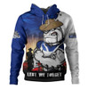 Canterbury-Bankstown Bulldogs Hoodie Anzac Day Lest We Forget Silent Dawn