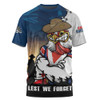 Sydney Roosters T-Shirt Anzac Day Lest We Forget Silent Dawn