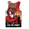 St. George Illawarra Dragons Men Singlet Anzac Day Lest We Forget Silent Dawn