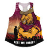 Brisbane Broncos Women Racerback Singlet Anzac Day Lest We Forget Silent Dawn
