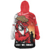 St. George Illawarra Dragons Snug Hoodie Anzac Day Lest We Forget Silent Dawn