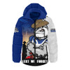 Canterbury-Bankstown Bulldogs Hooded Padded Jacket Anzac Day Lest We Forget Silent Dawn