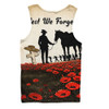 Australia Men Singlet Lest We Forget Light Horse Dawn Field