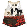 Australia Women Racerback Singlet Lest We Forget Light Horse Dawn Field