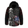Australia Hooded Padded Jacket Anzac Day Silent Dawn Spirit Of Remembrance