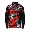 Redcliffe Dolphins Long Sleeve Polo Shirt Anzac Remembrance Of The Fallen