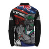 New Zealand Warriors Long Sleeve Polo Shirt Anzac Remembrance Of The Fallen