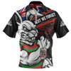 South Sydney Rabbitohs Zip Polo Shirt Anzac Remembrance Of The Fallen