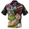 Canberra Raiders Zip Polo Shirt Anzac Remembrance Of The Fallen