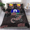 Australia Aboriginal Bedding Set - Gecko with Torres Strait Islanders Flag