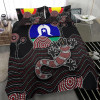 Australia Aboriginal Bedding Set - Gecko with Torres Strait Islanders Flag