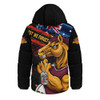 Brisbane Broncos Hooded Padded Jacket Anzac Remembrance Of The Fallen