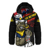 North Queensland Cowboys Hooded Padded Jacket Anzac Remembrance Of The Fallen