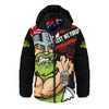 Canberra Raiders Hooded Padded Jacket Anzac Remembrance Of The Fallen