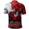 St. George Illawarra Dragons Polo Shirt Anzac Day Remembrance Of Courage Loyalty Valor
