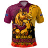 Brisbane Broncos Polo Shirt Anzac Day Remembrance Of Courage Loyalty Valor