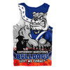 Canterbury-Bankstown Bulldogs Men Singlet Anzac Day Remembrance Of Courage Loyalty Valor