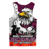 Manly Warringah Sea Eagles Men Singlet Anzac Day Remembrance Of Courage Loyalty Valor