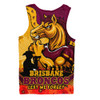 Brisbane Broncos Men Singlet Anzac Day Remembrance Of Courage Loyalty Valor