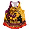 Brisbane Broncos Women Racerback Singlet Anzac Day Remembrance Of Courage Loyalty Valor