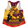 Brisbane Broncos Women Racerback Singlet Anzac Day Remembrance Of Courage Loyalty Valor