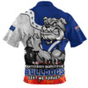 Canterbury-Bankstown Bulldogs Zip Polo Shirt Anzac Day Remembrance Of Courage Loyalty Valor