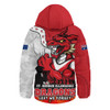 St. George Illawarra Dragons Hooded Padded Jacket Anzac Day Remembrance Of Courage Loyalty Valor