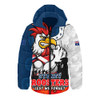 Sydney Roosters Hooded Padded Jacket Anzac Day Remembrance Of Courage Loyalty Valor