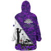 Australia Snug Hoodie Anzac Day Two Sides Of Service Purple Poppy Remembrance