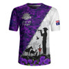 Australia Rugby Jersey Anzac Day Two Sides Of Service Purple Poppy Remembrance