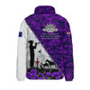 Australia Padded Jacket Anzac Day Two Sides Of Service Purple Poppy Remembrance