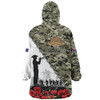 Australia Snug Hoodie Anzac Day Poppy And Barbed Wire Of Service