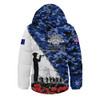 Australia Hooded Padded Jacket Anzac Day Poppy And Barbed Wire Of Service