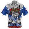 Canterbury-Bankstown Bulldogs Zip Polo Shirt Lest We Forget In Honor And Remembrance