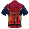 Adelaide Crows Zip Polo Shirt Lest We Forget In Eternal Honor And Duty