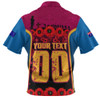 Brisbane Lions Zip Polo Shirt Lest We Forget In Eternal Honor And Duty
