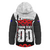 Collingwood Hooded Padded Jacket Lest We Forget In Eternal Honor And Duty