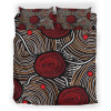 Australia Aboriginal Bedding Set - Indigenous Symbol Dot Painting Art Ver 11