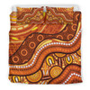 Australia Aboriginal Bedding Set - Landscape and The Sun Dot Painting Art