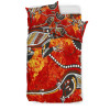 Australia Bedding Set - Aboriginal Crocodile And Kangaroo