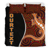 Australia Aboriginal Personalised Bedding Set - Indigenous Lizard Dreaming