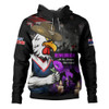 Sydney Roosters Hoodie Anzac Day Purple Poppy And Animals That Served