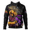 Brisbane Broncos Hoodie Anzac Day Purple Poppy And Animals That Served