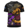 Brisbane Broncos T-Shirt Anzac Day Purple Poppy And Animals That Served