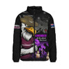 Manly Warringah Sea Eagles Padded Jacket Anzac Day Purple Poppy And Animals That Served