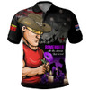 Gold Coast SUNS Polo Shirt Anzac Day In Memory Of Animals That Served