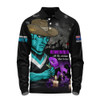 Port Adelaide Long Sleeve Polo Shirt Anzac Day In Memory Of Animals That Served