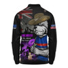 Western Bulldogs Long Sleeve Polo Shirt Anzac Day In Memory Of Animals That Served