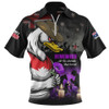 Sydney Swans Zip Polo Shirt Anzac Day In Memory Of Animals That Served