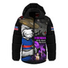 Western Bulldogs Hooded Padded Jacket Anzac Day In Memory Of Animals That Served